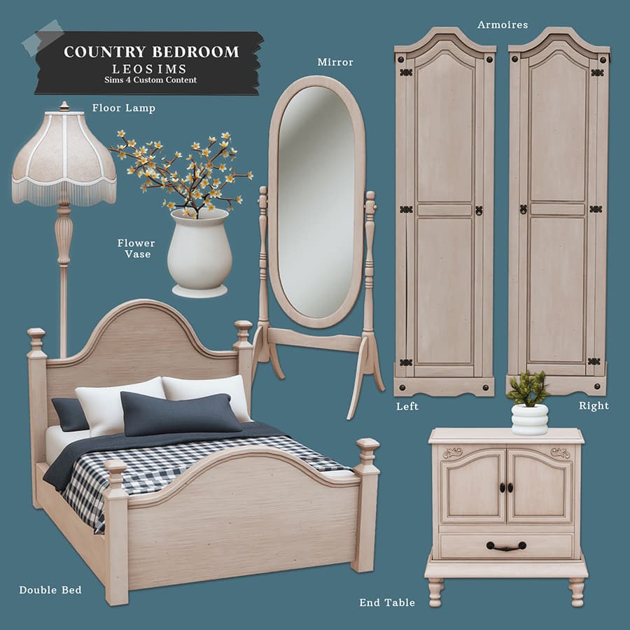 Скриншот мода Мебель для спальни Country Bedroom